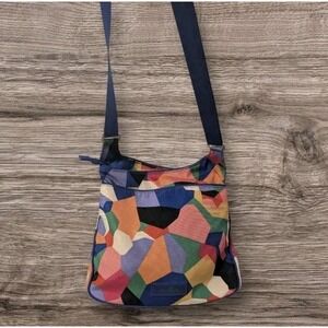 Vera Bradley Pop Art Bag Geometric Crossbody Purse Rainbow Colorful NOT Quilted